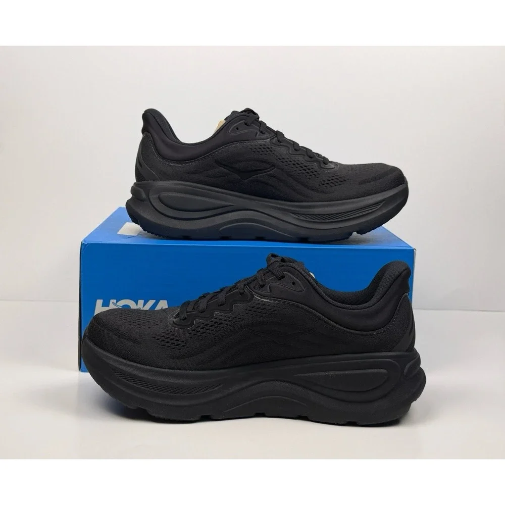 Hoka One One Bondi 9 Running Shoes Men's Size 10 D Triple Black 1162011-BBLC